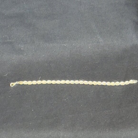925 Sterling Silver Twisted Rope Chain Bracelet With Lobster Clasp Closure - Picture 4 of 9